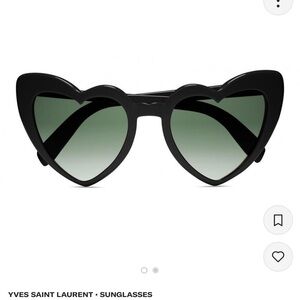 Yves Saint Laurent Black Heart-Shaped Sunglasses